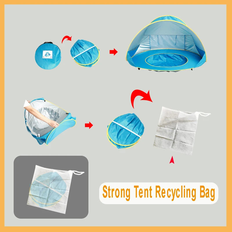 Ultimate Baby Beach Tent: Portable UV Protection Sun Shelter for Fun Outdoor Play and Swimming